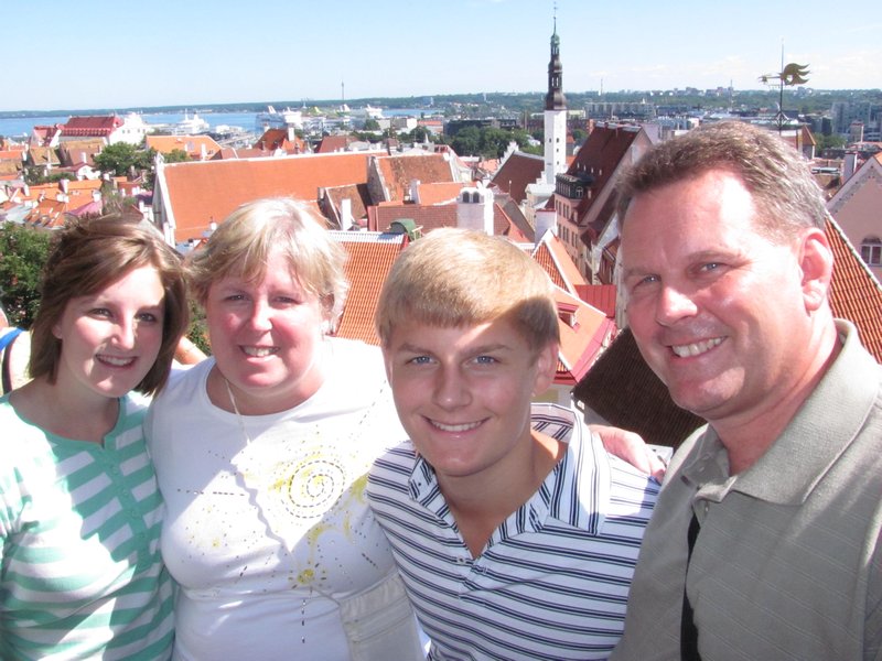 Family picture - looking down at Lower Old Town