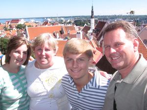 Family picture - looking down at Lower Old Town