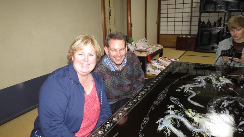 Cindy and Todd at the Tea Ceremony