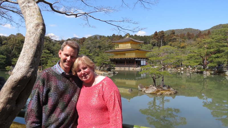 Cindy and Todd at the Golden Pavilion