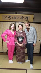 The kids with our host at the Tea Ceremony