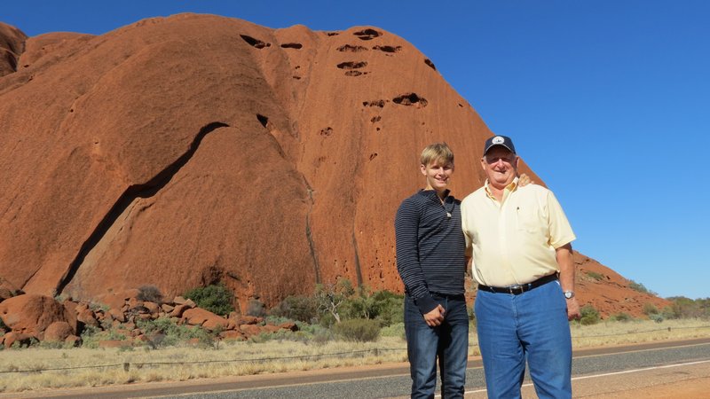 Cindy's Dad and Michael at Ayers Rock