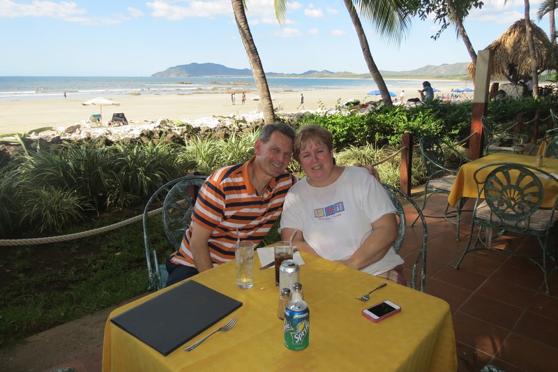 Cindy and I eating lunch at Taramindo  Diria Restaurant