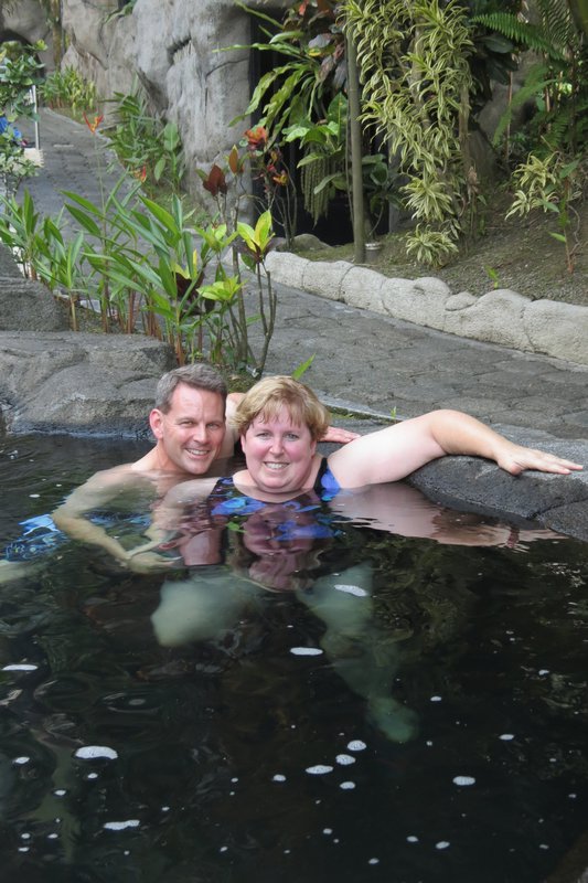 Cindy and I at the Titoku Hot Springs 