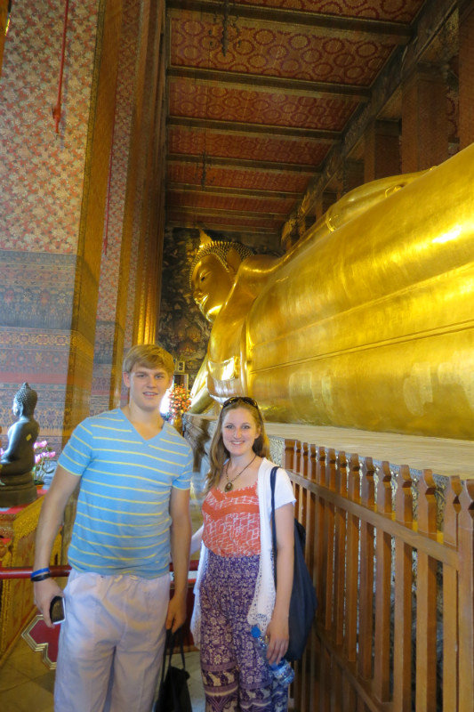 Jenny and Michael at the Leaning Buddha