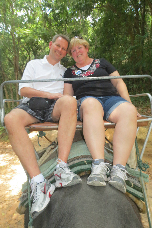 Cindy and I during our elephant ride
