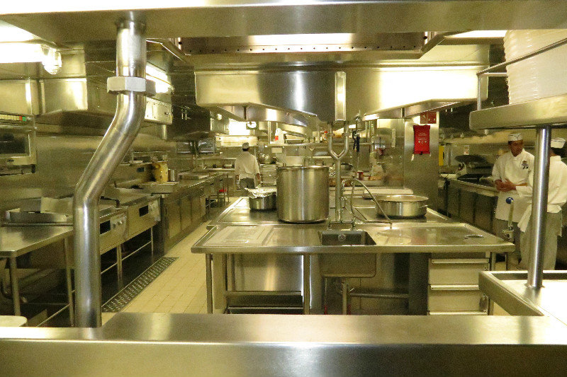 Galley (Cooking prep) area on the Royal Princess