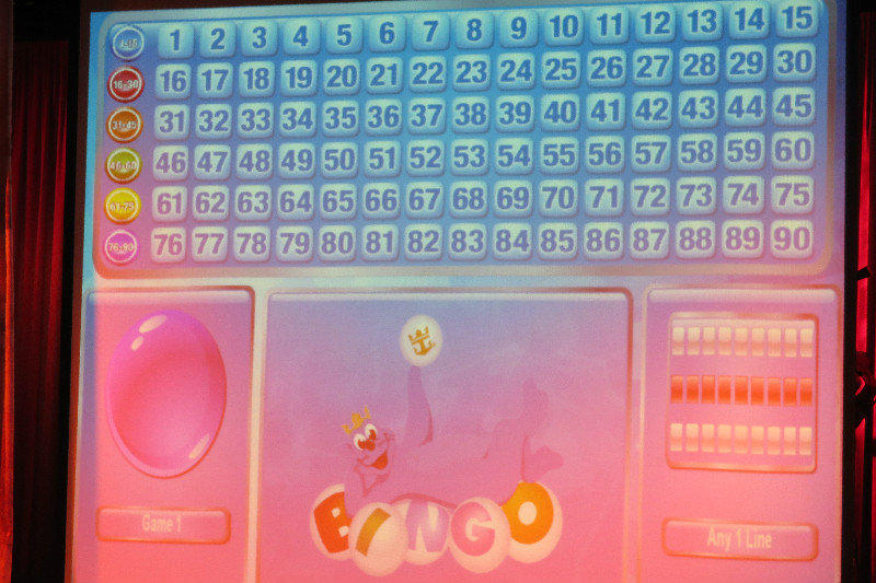Bingo board. Much different than other bingo games 