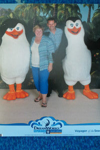 Cindy and I with the Madagascar Penguins