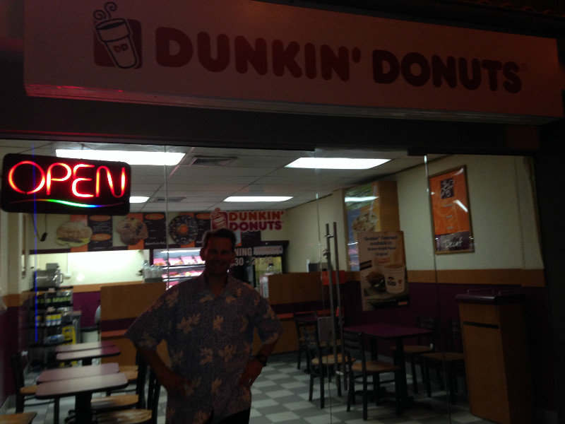 Todd in front of Dunkin Donuts - Renaissance Shopping area 