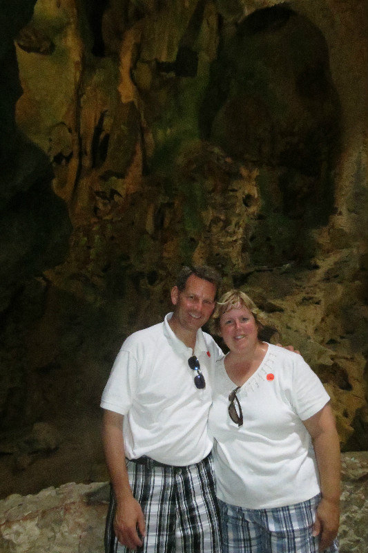 Cindy and I inside the Hato Cave