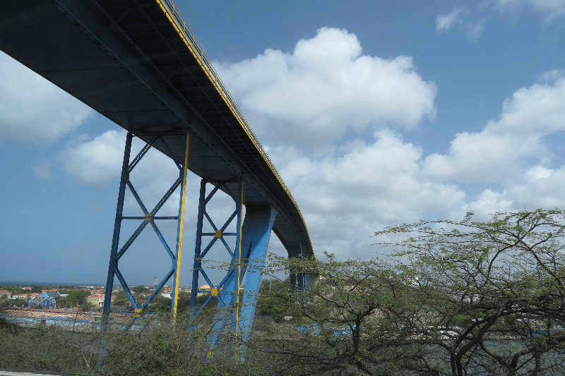 View of the underside of the Queen Juliana Bridge