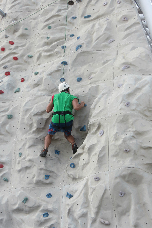 Marcus rock climbing