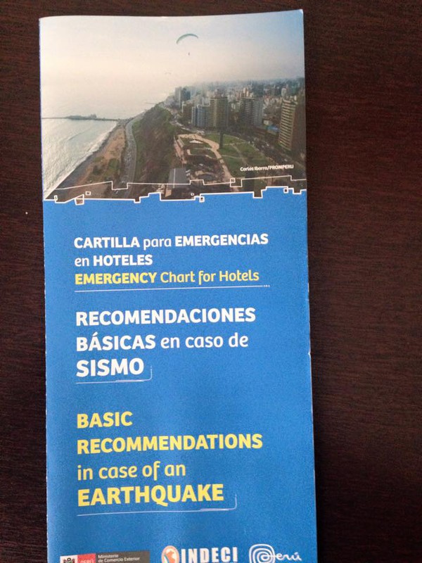 Earthquake awareness in our hotel