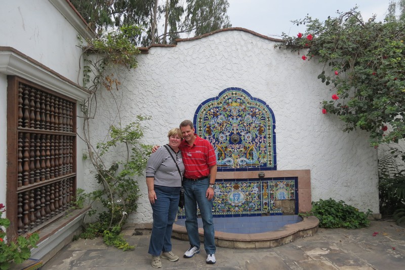 Cindy and I in the front of the Casa Diez Conseca