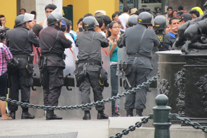 Protests in the Plaza de Armas