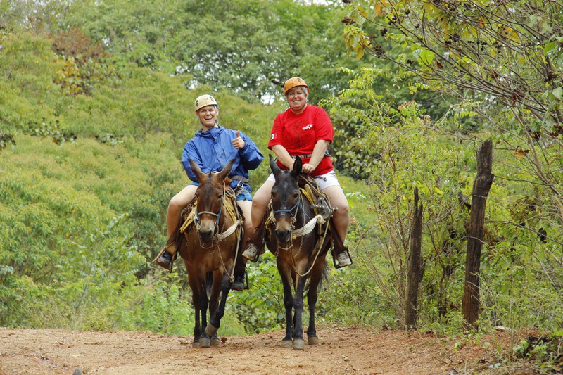 Cindy and Michael mule ride - Canopy River