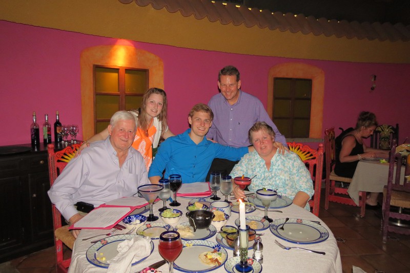 Our family at dinner, Spanish restaurant - Hyatt Ziva