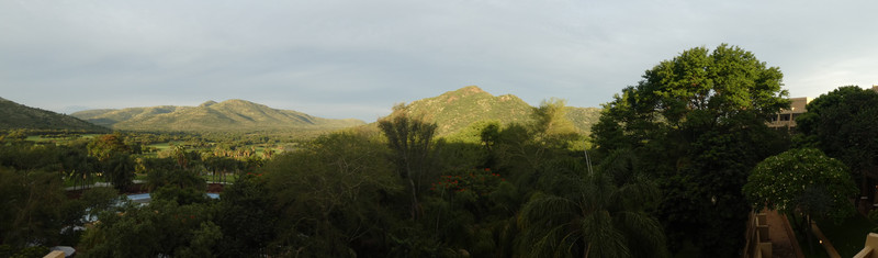 Evening view from our hotel in Sun City