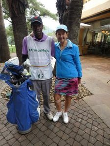 Leanne and her favourite caddy Jeremiah
