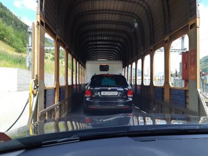 Very large car train carriage - new experience