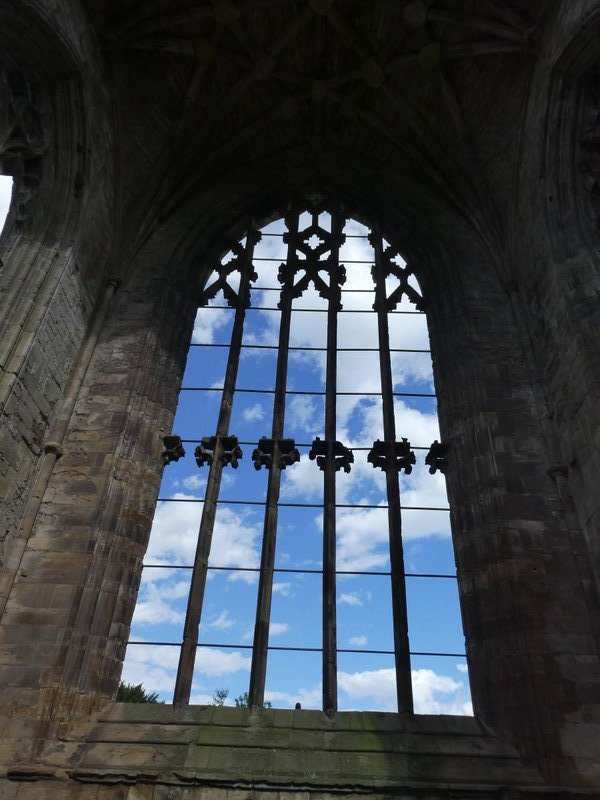 Beautiful central window in Melrose Abbey Melrose Abeey