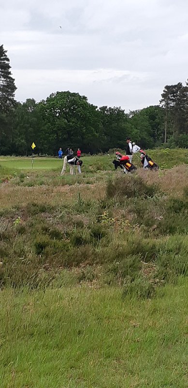 The Guymer weren't the only ones having trouble in the rough. The England and Spanish kids were also having trouble