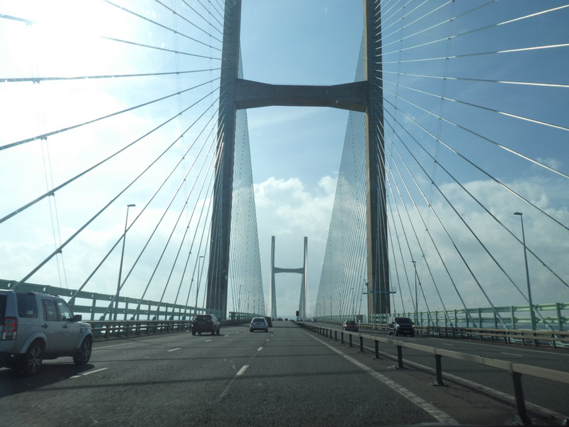 Crossing towards Cardiff and Porthcawl on the Prince of Wales Bridge