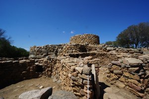 excavation site at Nuraghe La Prisgonia 1800 BC - Sardinia