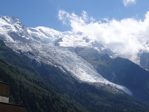 Mont Blanc with its beautiful glacier mantle