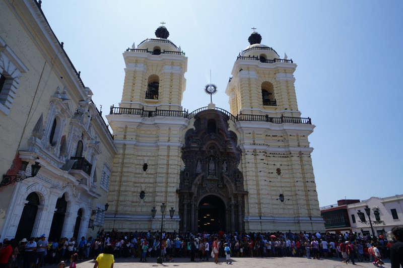 The San Francisco Cathedral in the old part of Lima