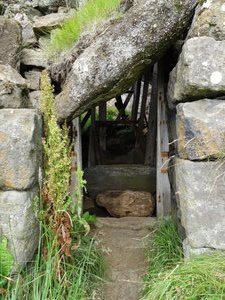 Entrance door to old Turf Hut