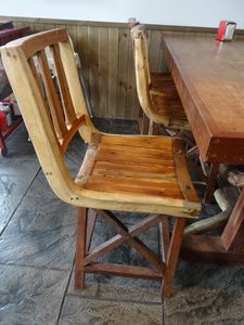 A big restaurant chair - weighed a ton