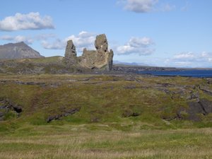 Londrangar - remains of two volcanic plugs make for a great site sitting right on the coastline 
