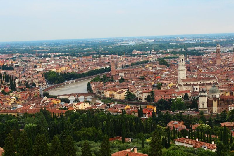 A view from the top of the hill above Verona
