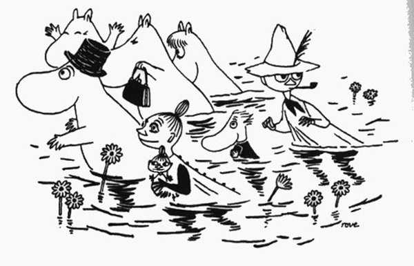 Moomin troll characters created by  finnish Author Tove Jansson
