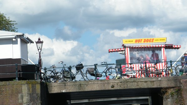 Bicycles on a bridge, Amsterdam