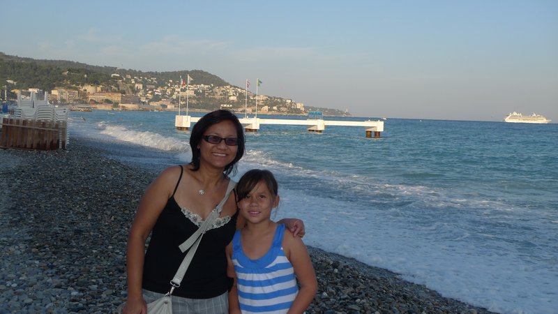 Mummy and I on Nice Beach