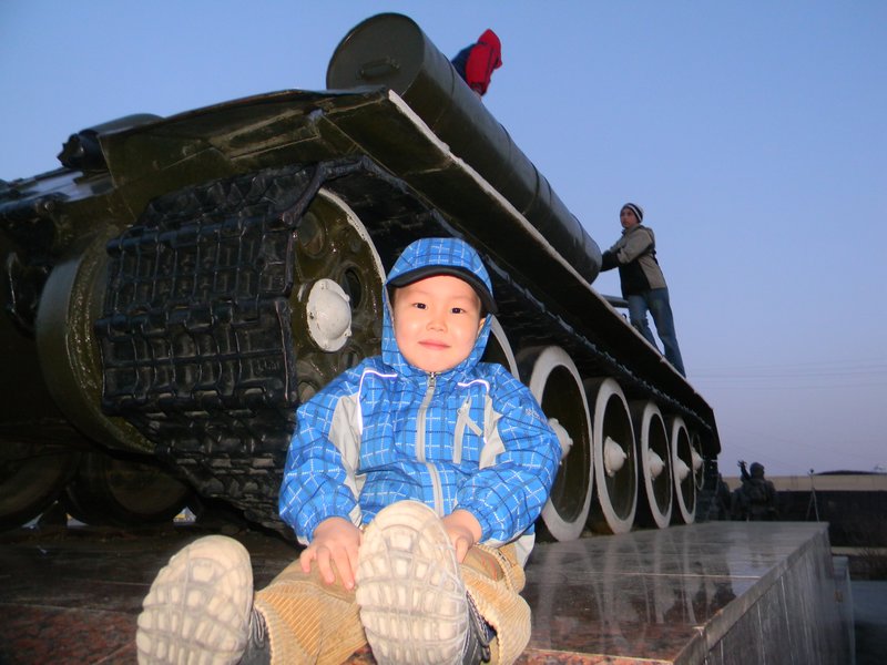 My "Brother" with the tank