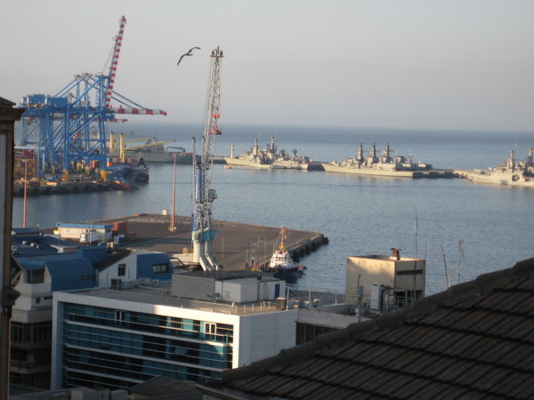 Ships at the Port of Valparaíso