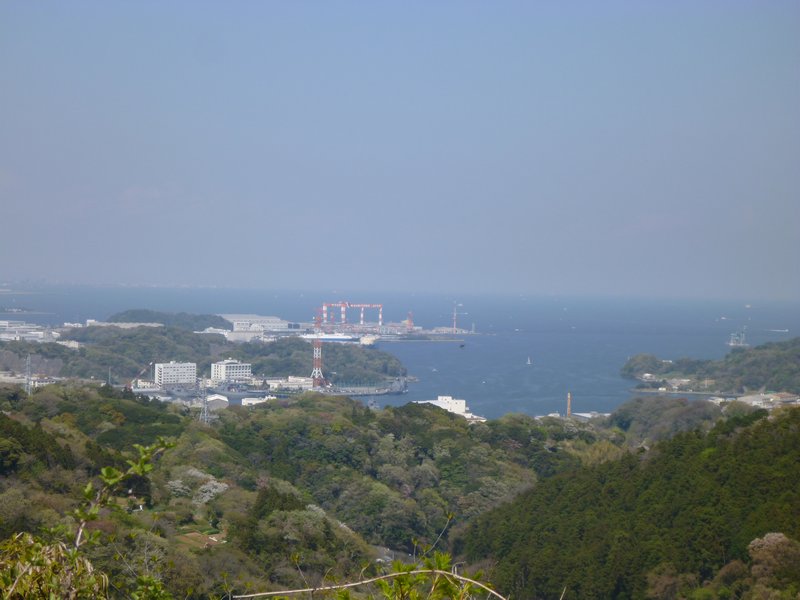 view of Tokyo Bay from trail