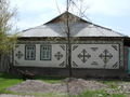 Kyrgyz house decorated with traditional designs