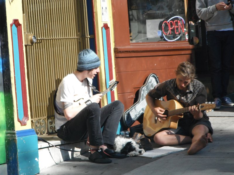 Street musicians at Haight