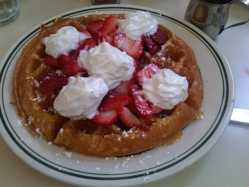 Waffles at Guenhter House restaurant in San Antonio