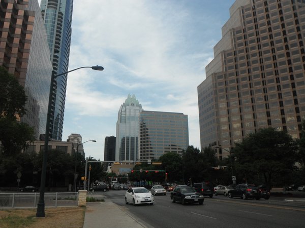 Austin's downtown from Congress Bridge.