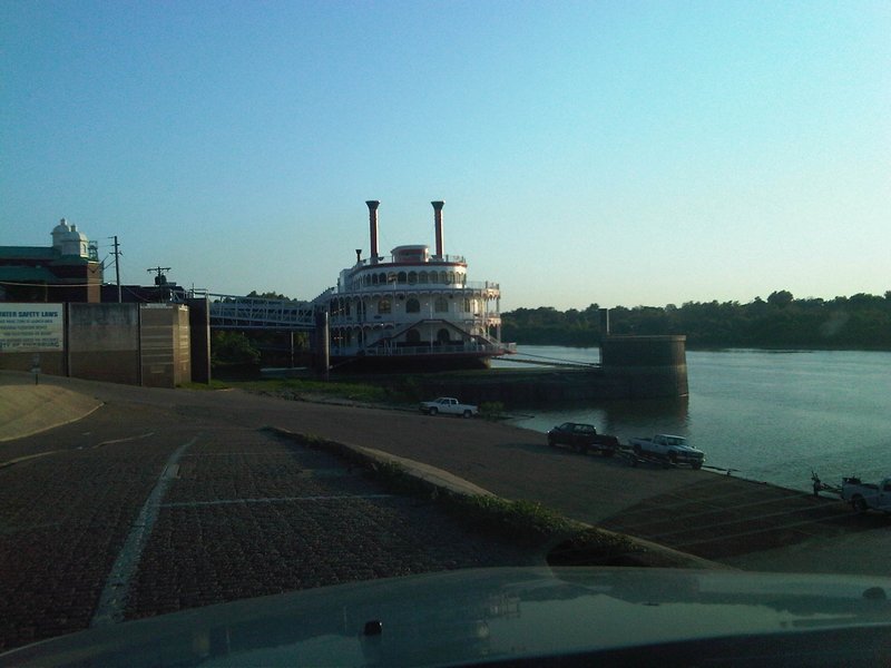 The Mississippi river, casino boat in Vicksburg