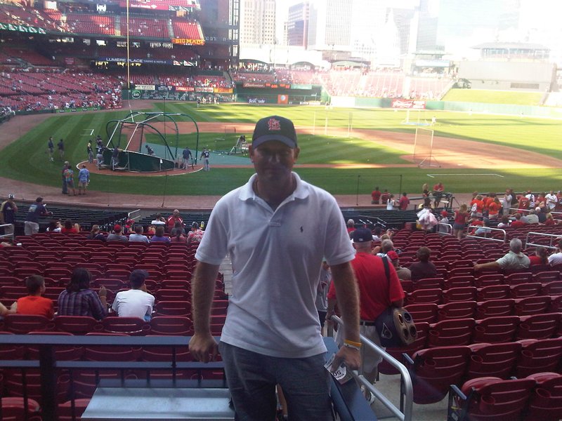 At the Busch stadium home of the Cardinals