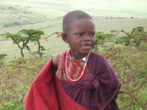 One of the Massai children watching us