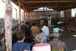 Brent preaching in swahili at King'ore