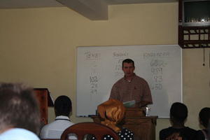Brent leading a song in Swahili....